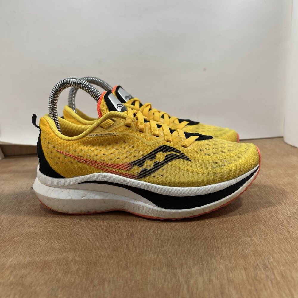 Saucony Endorphin Speed 2 Women Size 6 Running Shoes S10688-16 Yellow Sneakers